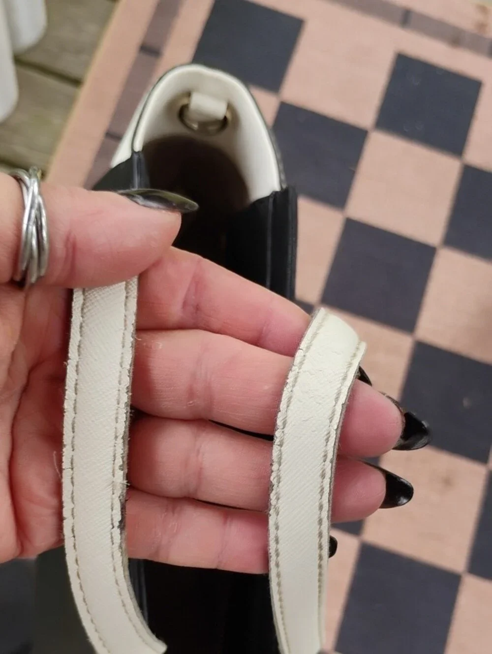 kate spade Black and Cream Saffiano Leather Tote And Free GUC Wallet